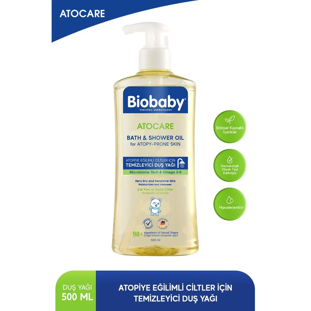 Biobaby Atocare Temizleyici Banyo - Duş Yağı 500 ml