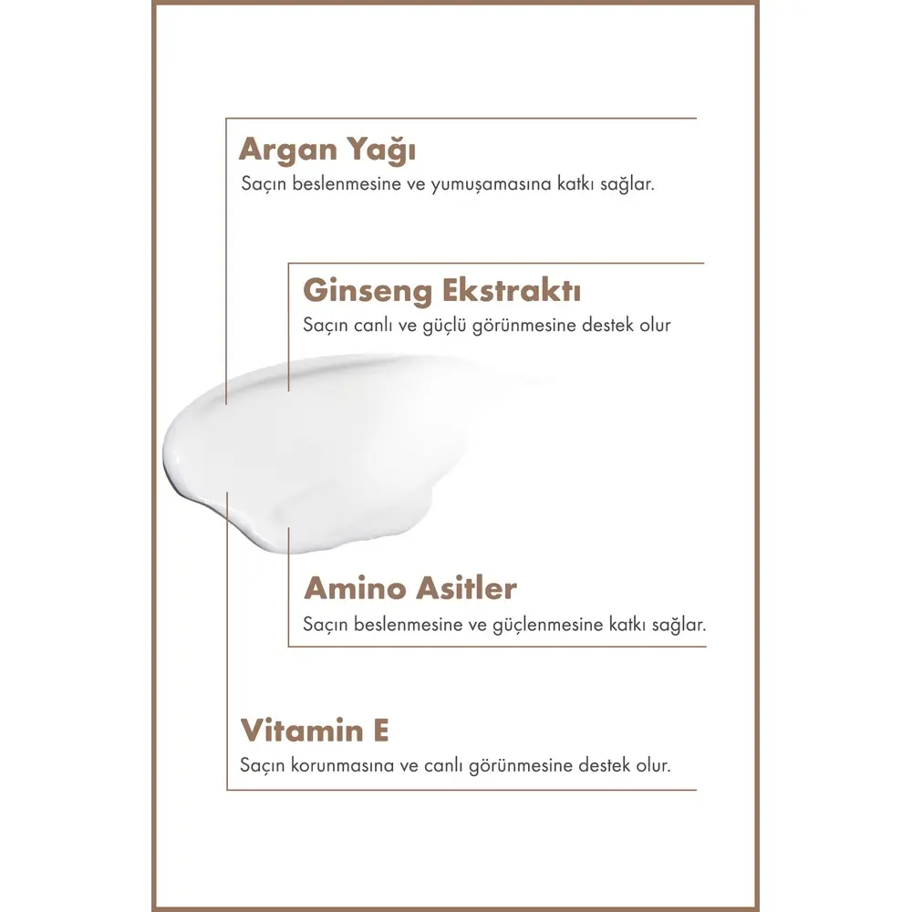 Maruderm Argan Yağı ve Panax Ginseng İçeren Canlandırıcı Saç Maskesi 50 ml