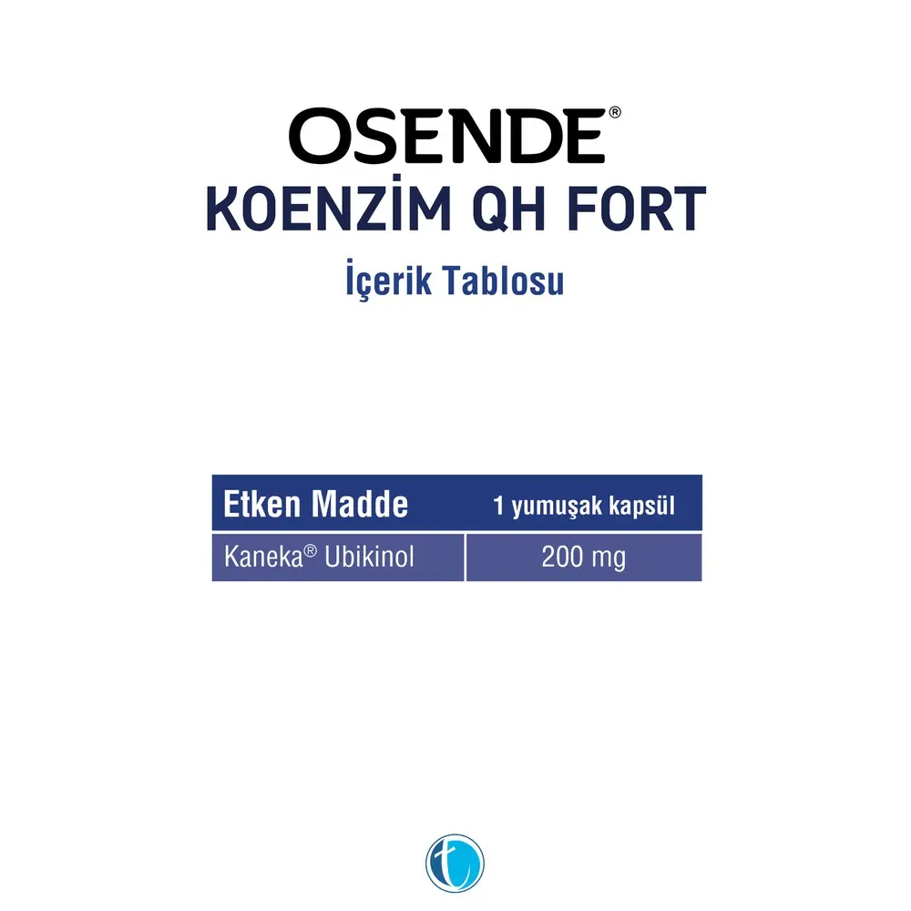 Osende Koenzim 200 mg QH Fort 30 Yumuşak Kapsül