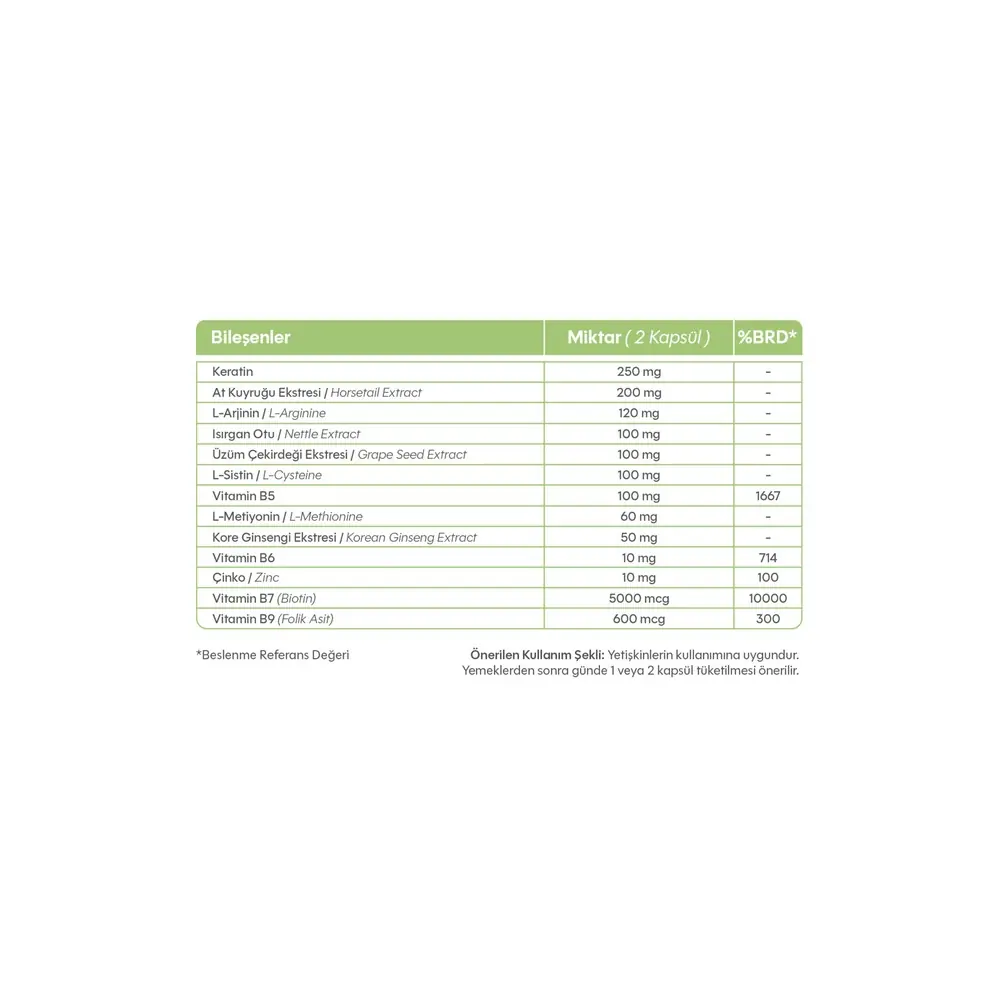 Suda Vitamin Harecare Keratin İçeren 60 Tablet