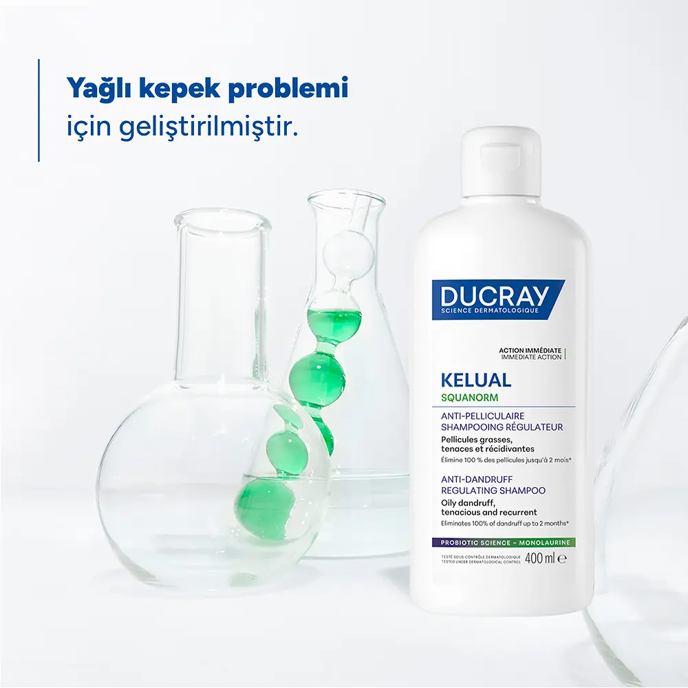 Ducray Kelual Squanorm Normal ve Yağlı Saçlar İçin Kepek Karşıtı Şampuan 400 ml
