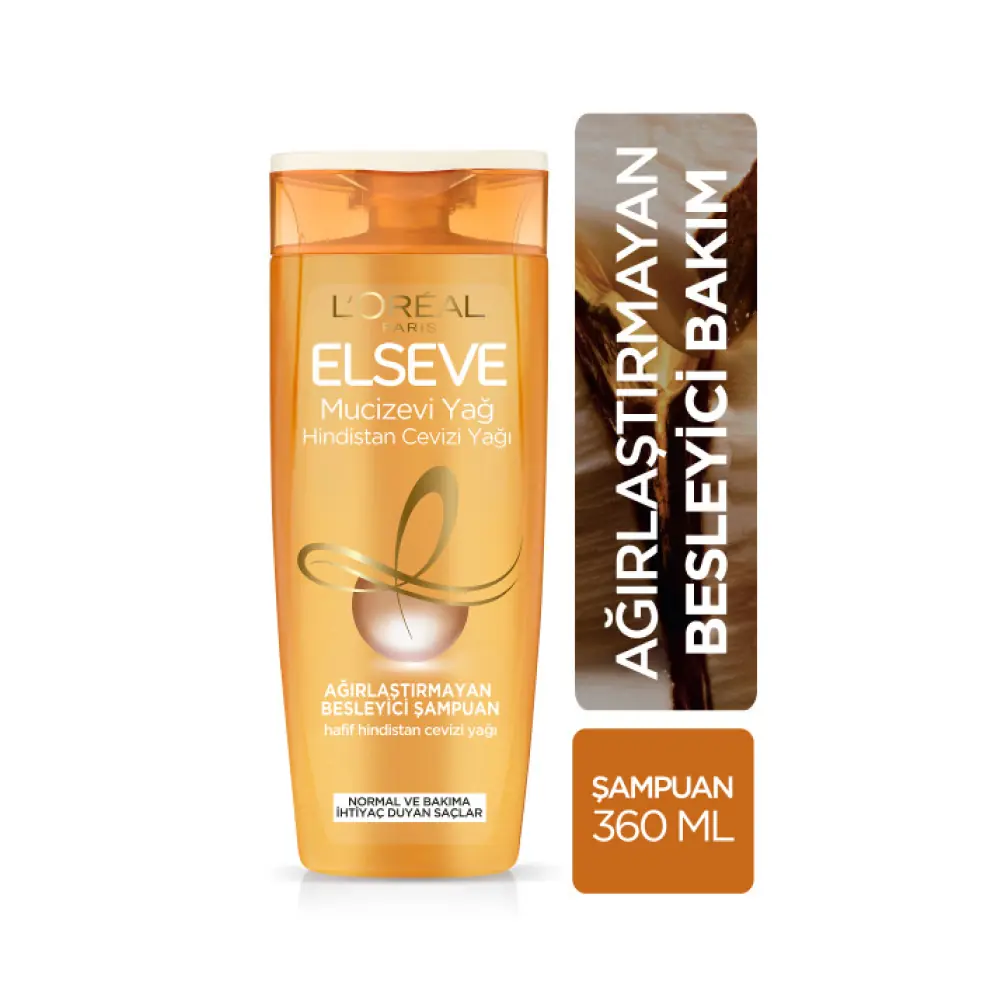 Elseve Mucizevi Hindistan Cevizi Yağı Ağırlaştırmayan Besleyici Şampuan 360 ml