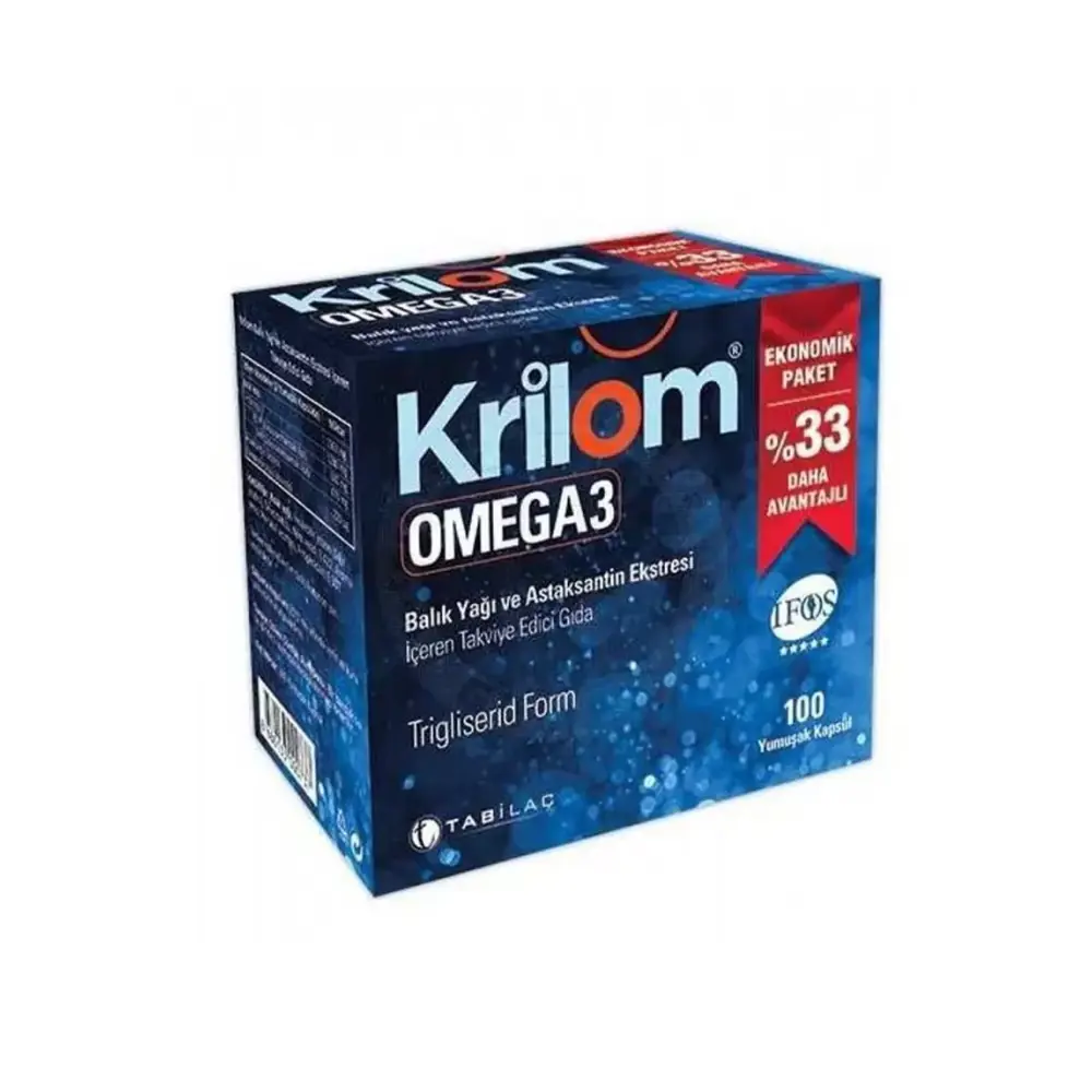 Krilom Omega 3 Balık Yağı 100 Yumuşak Kapsül