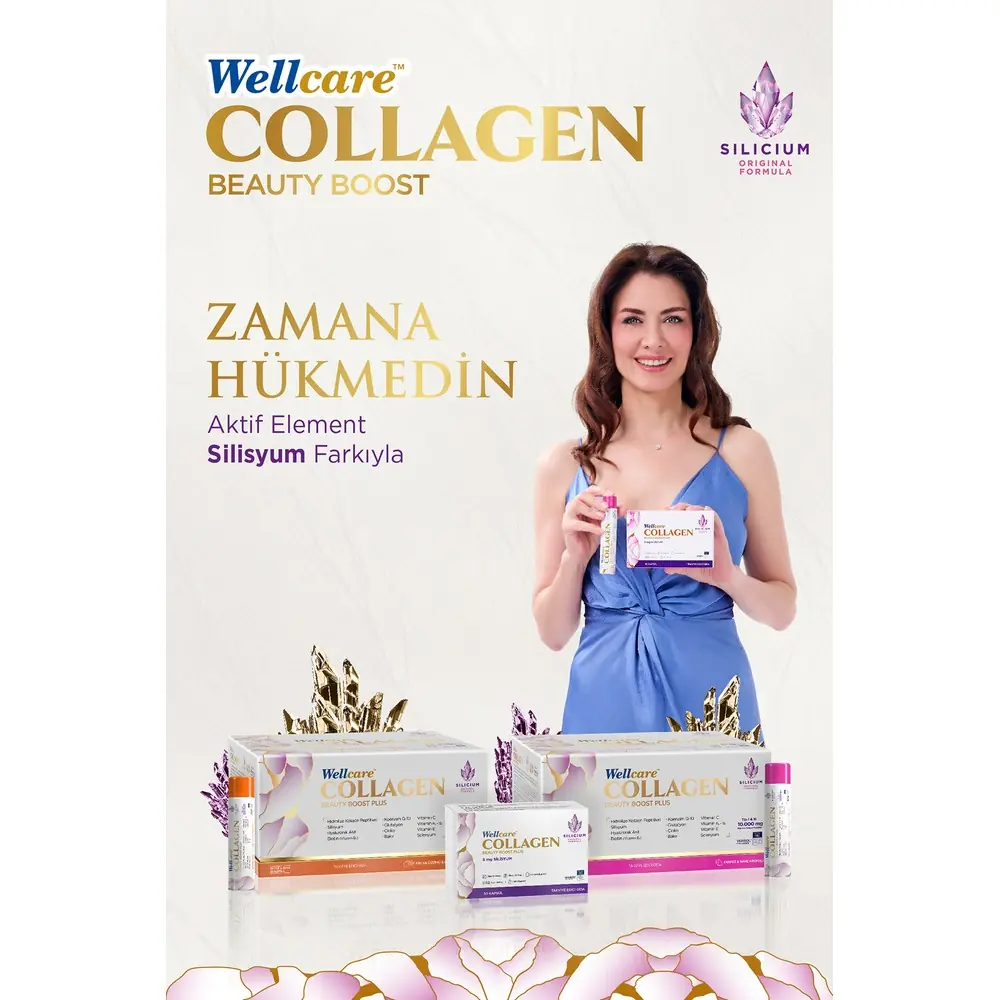 Wellcare Collagen Beauty Plus Frenk Üzümü - Portakal Aromalı 5500 mg 30 Tüp ve 30 Kapsül