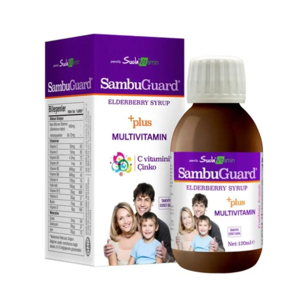 Suda Vitamin SambuGuard Kara Mürver Ekstresi Şurubu 120 ml