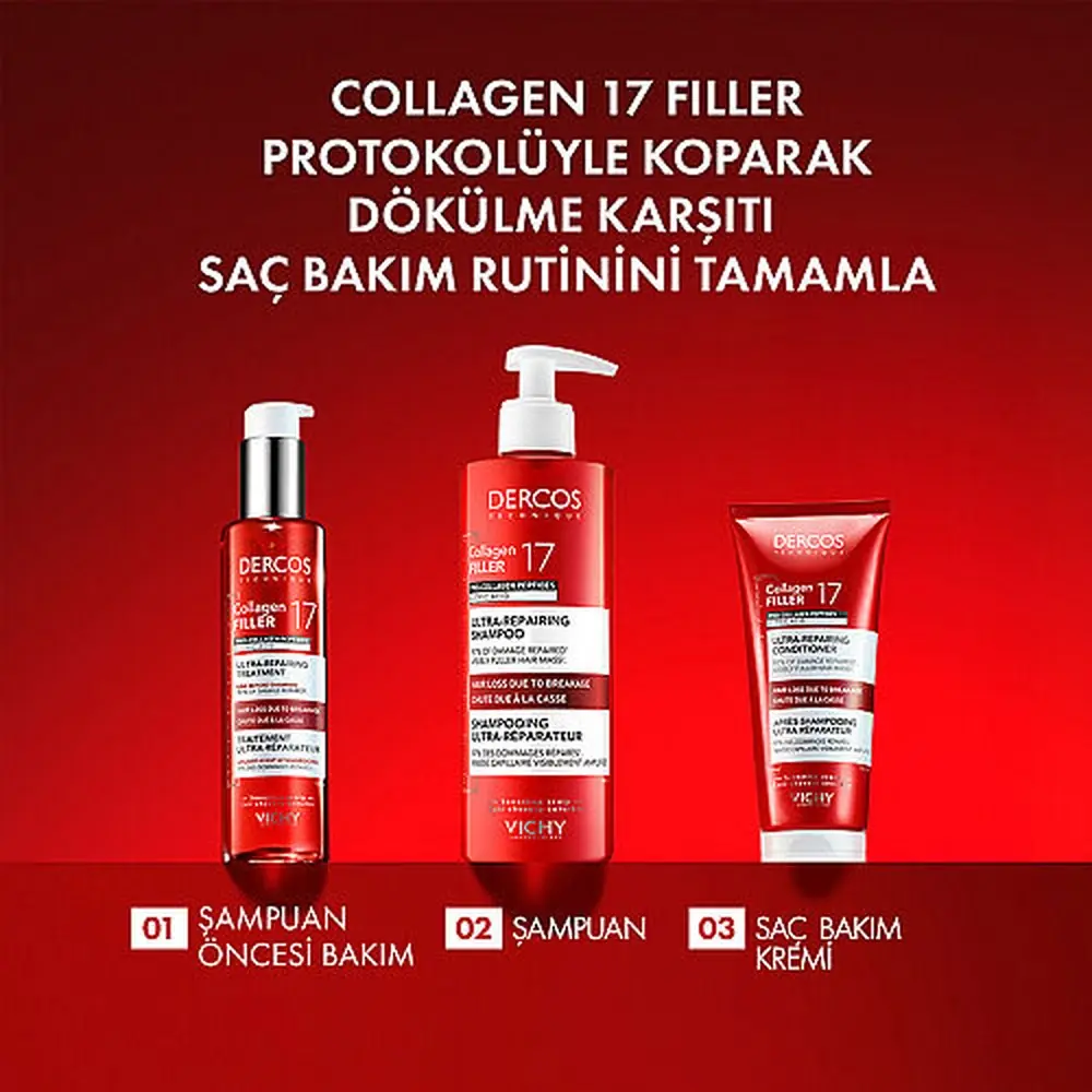 Vichy Collagen 17 Filler Ultra Onarıcı Saç Bakım Kremi 200 ml