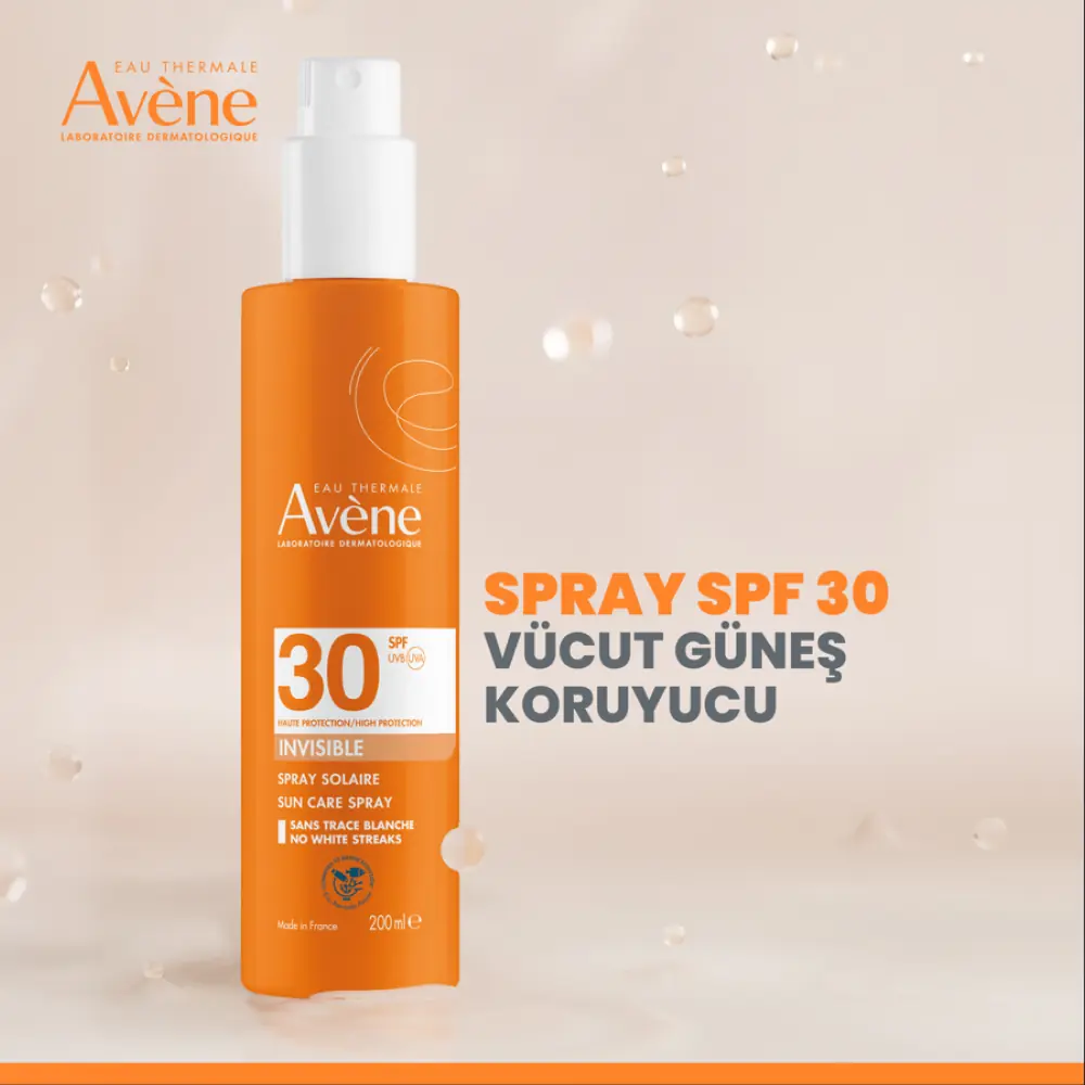 Avene Sprey Güneş Kremi SPF30 Vücut için Yüksek Koruma Sağlayan Nemlendirici Güneş Bakımı 200 ml