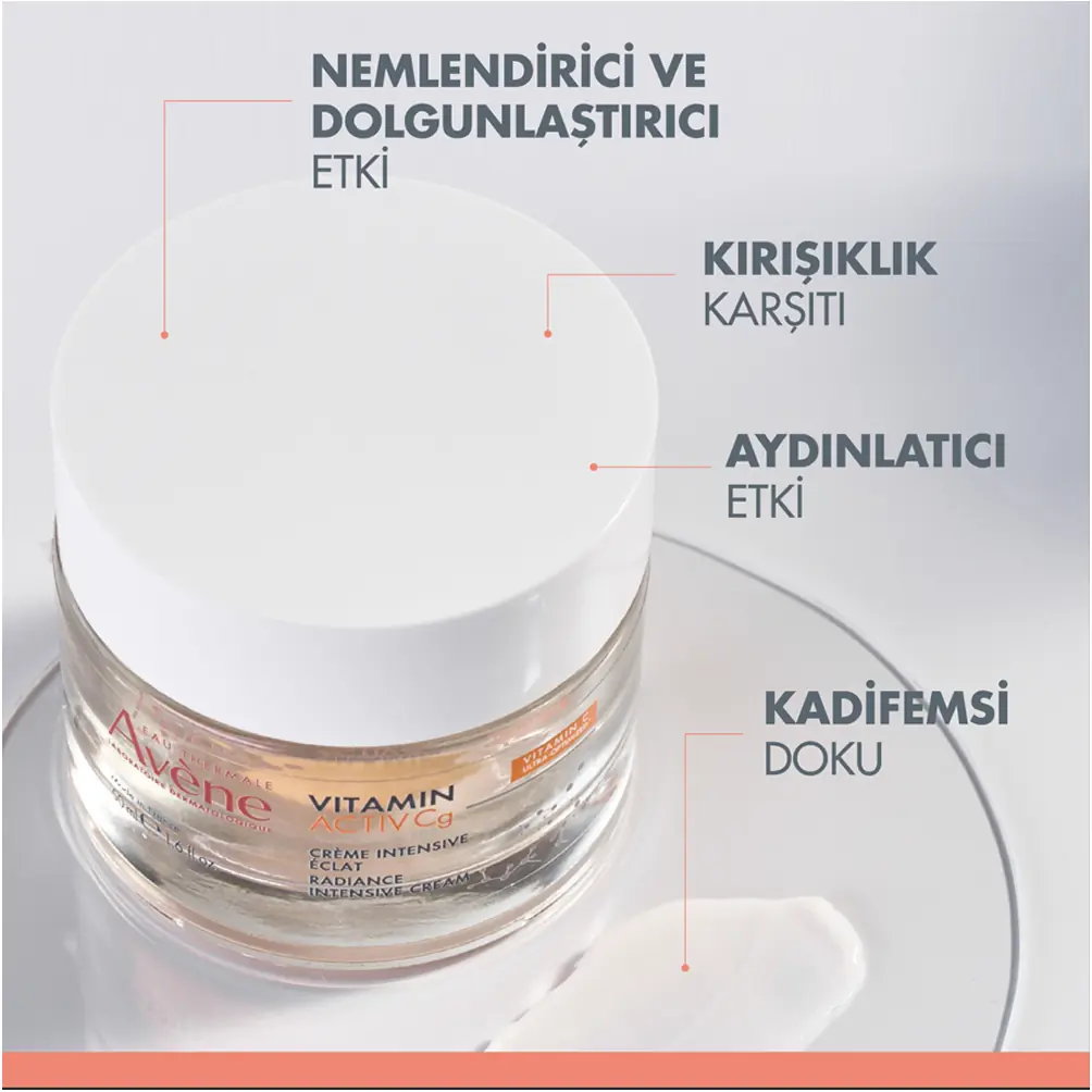 Avene Vitamin Activ Cg C Vitamini ve Niasinamid Krem Işıltı Veren Antioksidan Etkili Yüz Bakımı 50 ml
