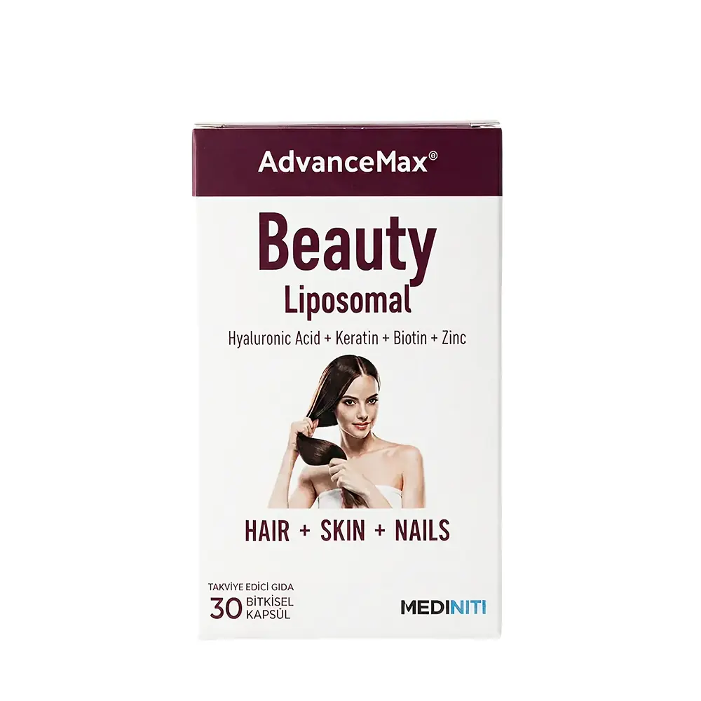 Mediniti AdvanceMax Beauty Lipozomal Hair + Skin + Nails 30 Bitkisel Kapsül
