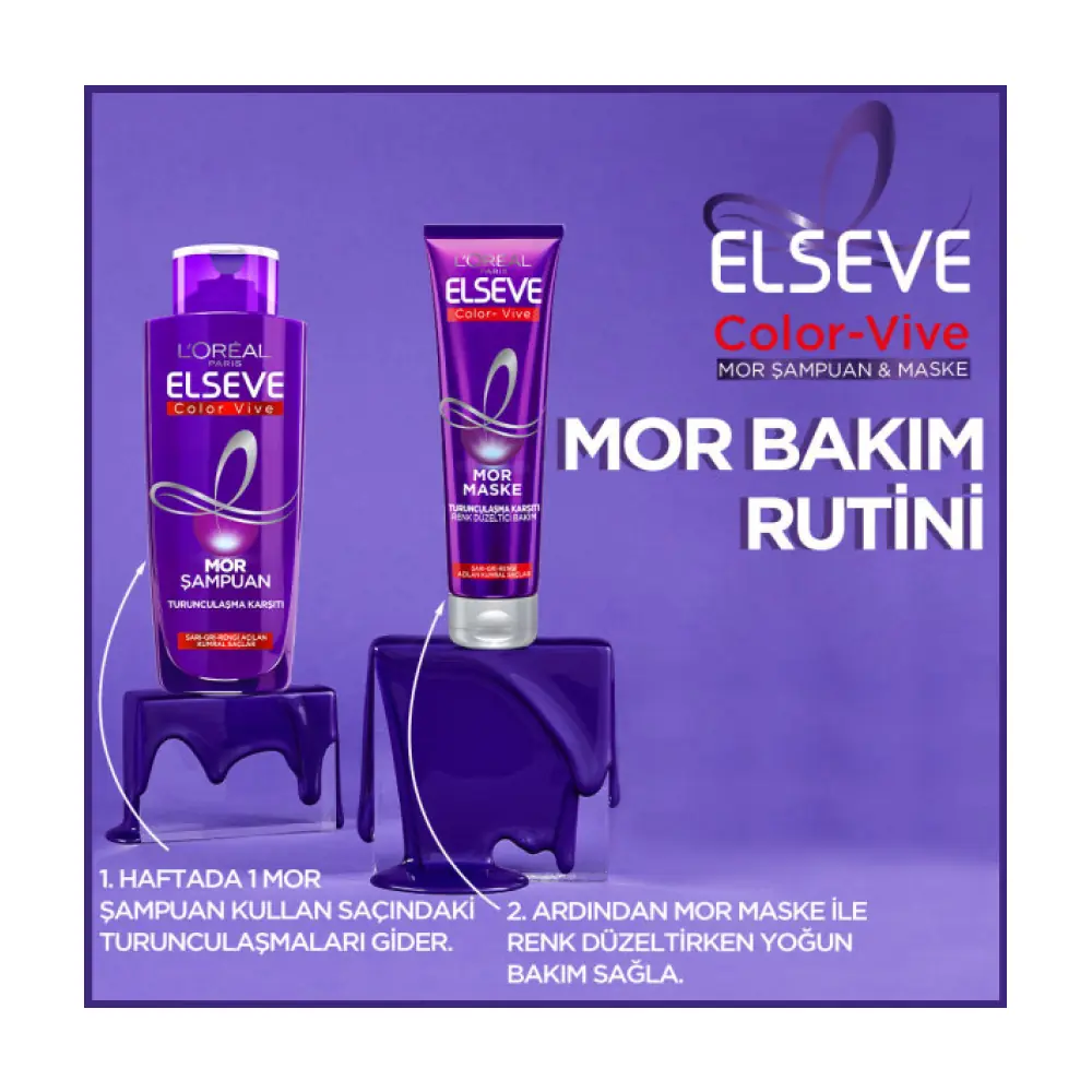 Elseve Turunculaşma Karşıtı Mor Şampuan 200 ml