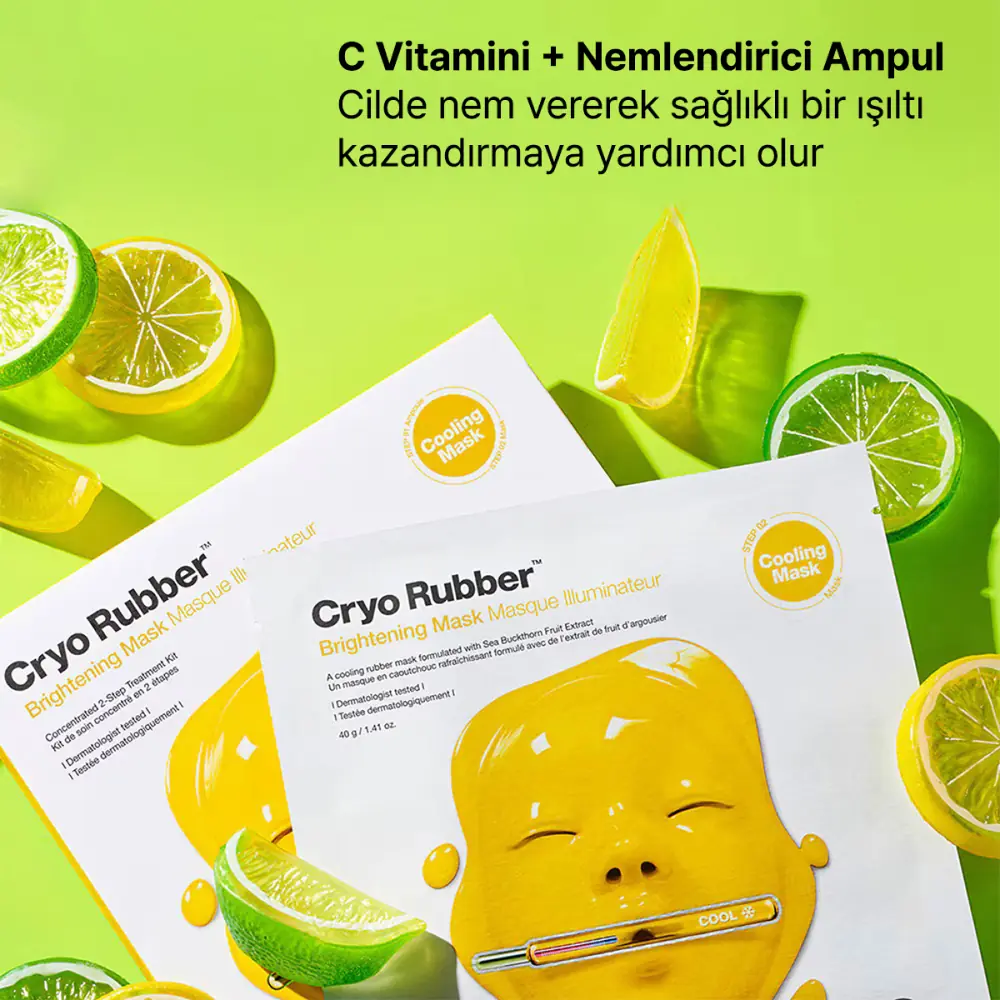 Dr. Jart+ Cryo Rubber Brightening Aydınlık Görünüm Etkili C Vitaminli Yüz Maskesi 40+4 g