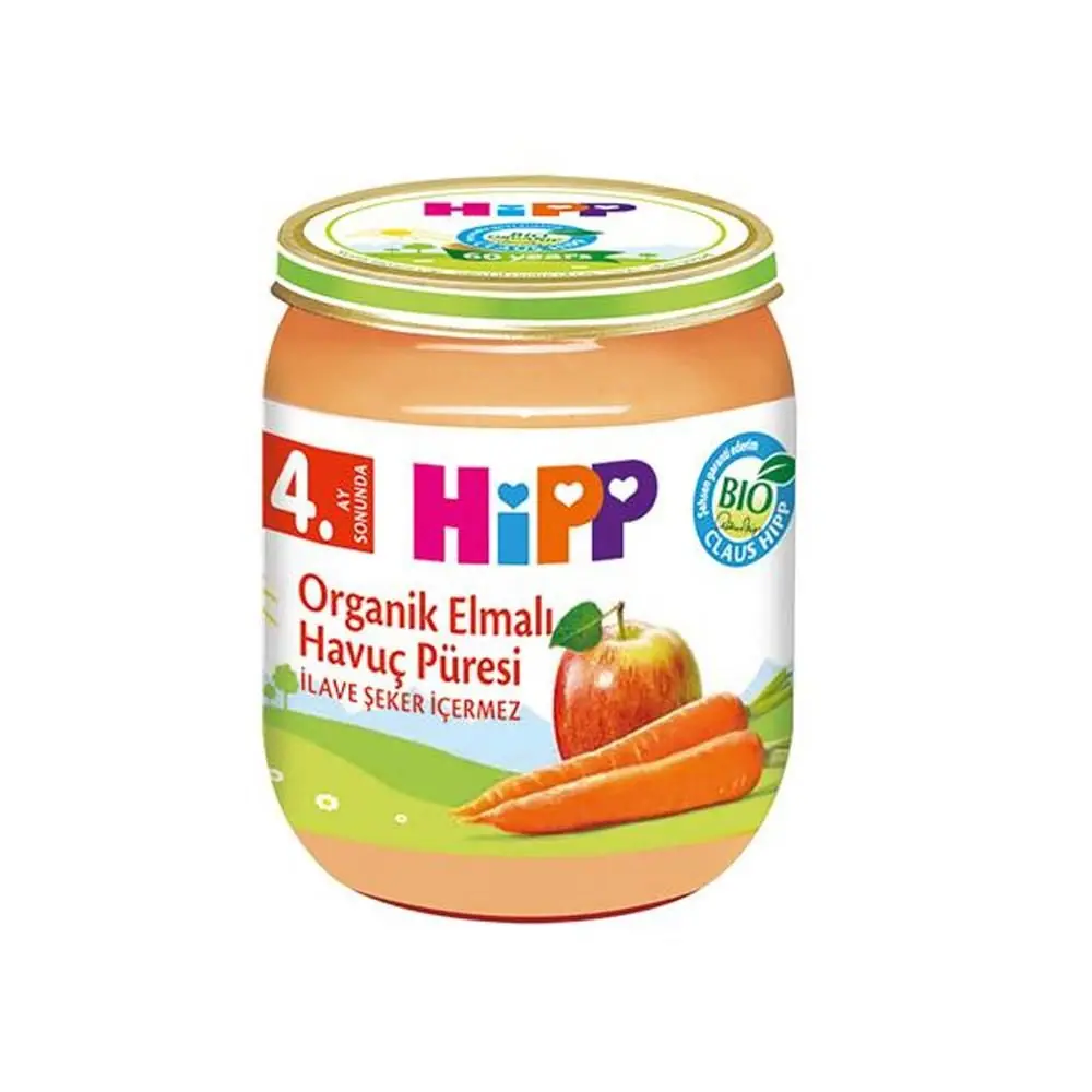 Hipp Organik Elmalı Havuç Püresi 125 gr