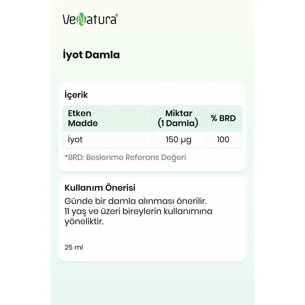 Venatura İyot Damla 25 ml
