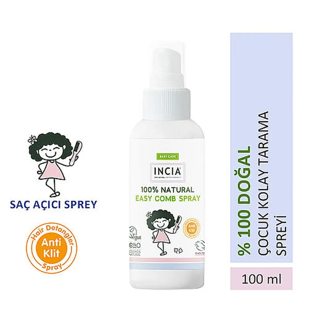 INCIA %100 Doğal Çocuklar İçin Kolay Tarama Spreyi 100 ml