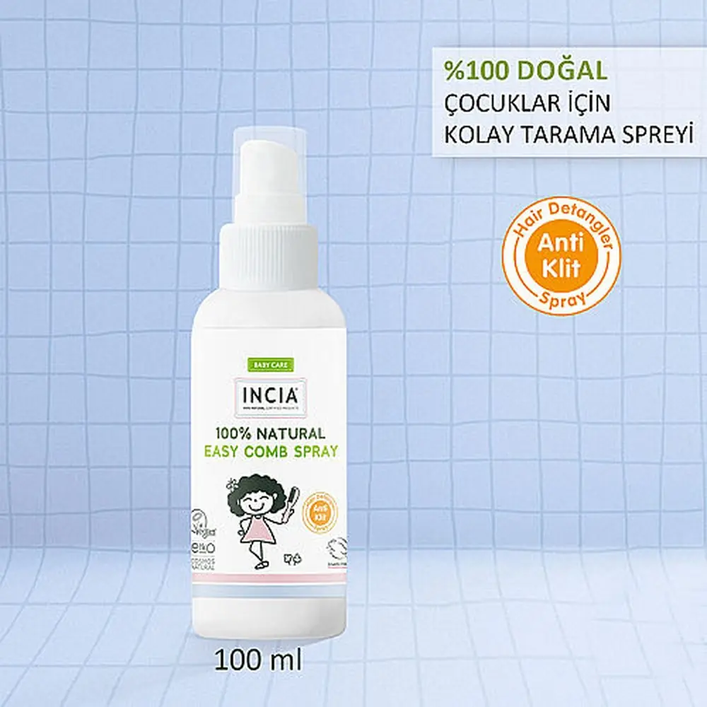 INCIA %100 Doğal Çocuklar İçin Kolay Tarama Spreyi 100 ml