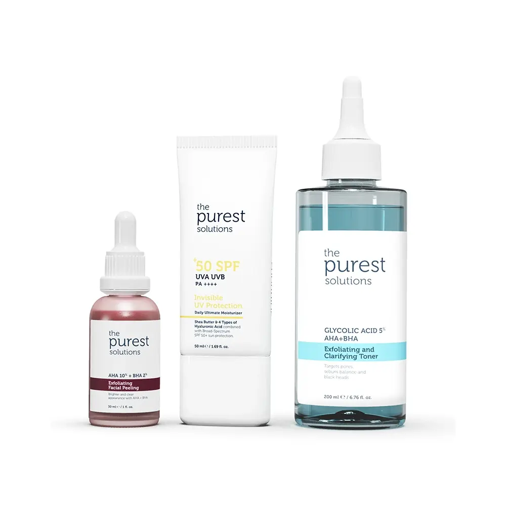 The Purest Solutions Siyah Nokta Karşıtı ve Gözenek Sıkılaştırmaya Yardımcı Güneş Koruyucu Set
