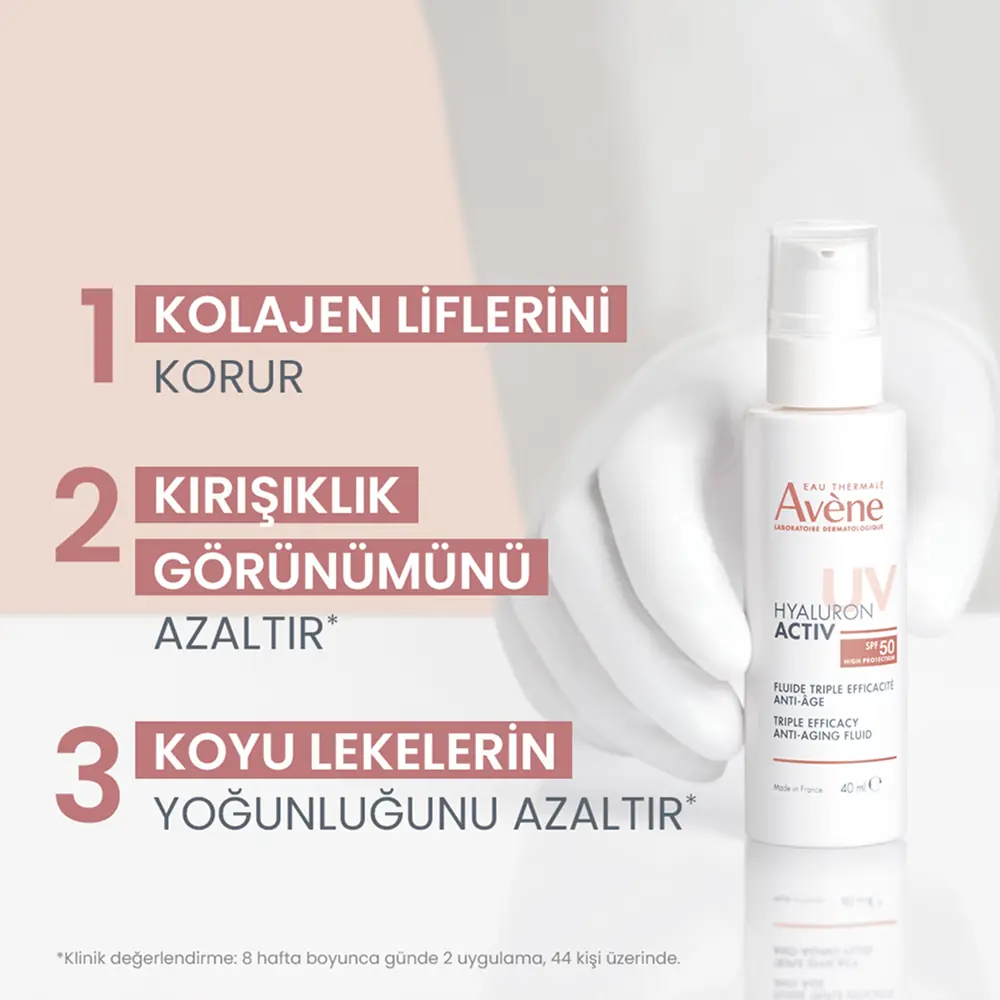 Avene Hyaluron Activ Anti-Aging Fluid SPF50 Yaşlanma Karşıtı Krem 40 ml