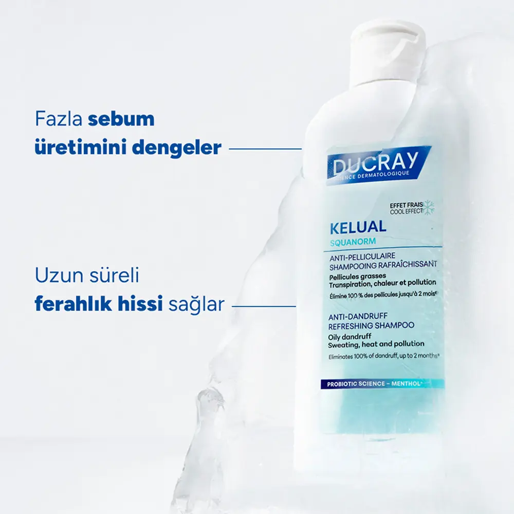 Ducray Kelual Squanorm Kepek Karşıtı & Ferahlatıcı Şampuan 400 ml