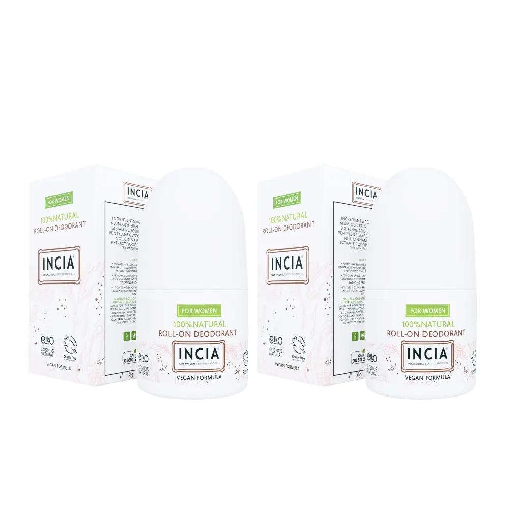 Incia Kadınlar İçin Doğal Roll-On Deodorant 50 ml x 2 Adet