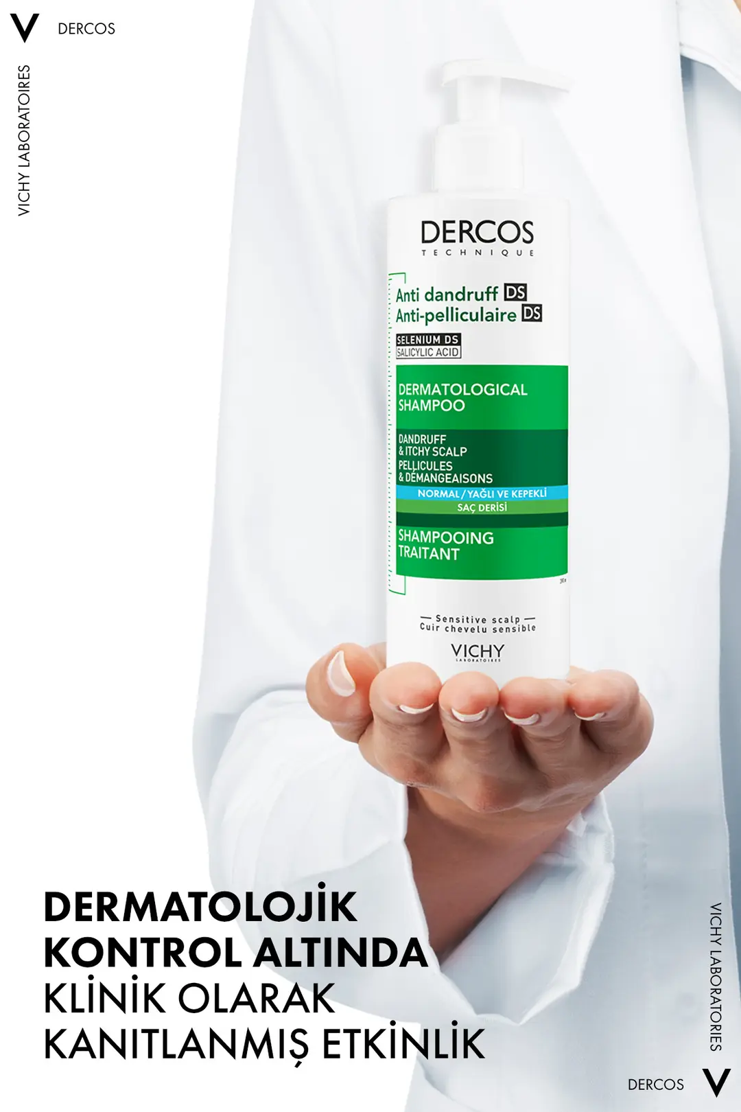Vichy Dercos Anti-Dandruff Normal ve Yağlı Saçlar İçin Kepek Karşıtı Şampuan 390 ml