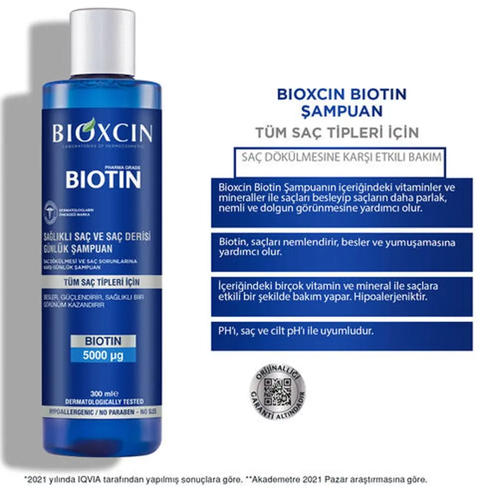Bioxcin Biotin Tablet 5000 Mg Biotin Şampuan  300 ml