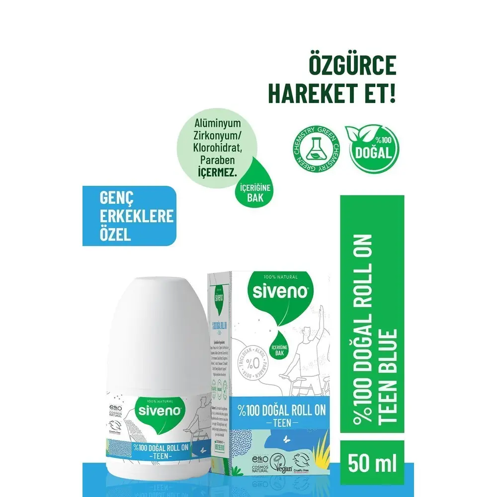 Siveno Doğal Teen Blue Roll-On 50 ml
