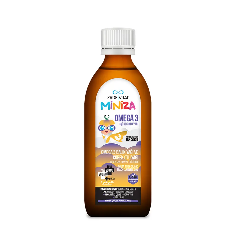 Zade Vital Miniza Omega 3 ve Çörek Otu Yağı İçeren Sıvı