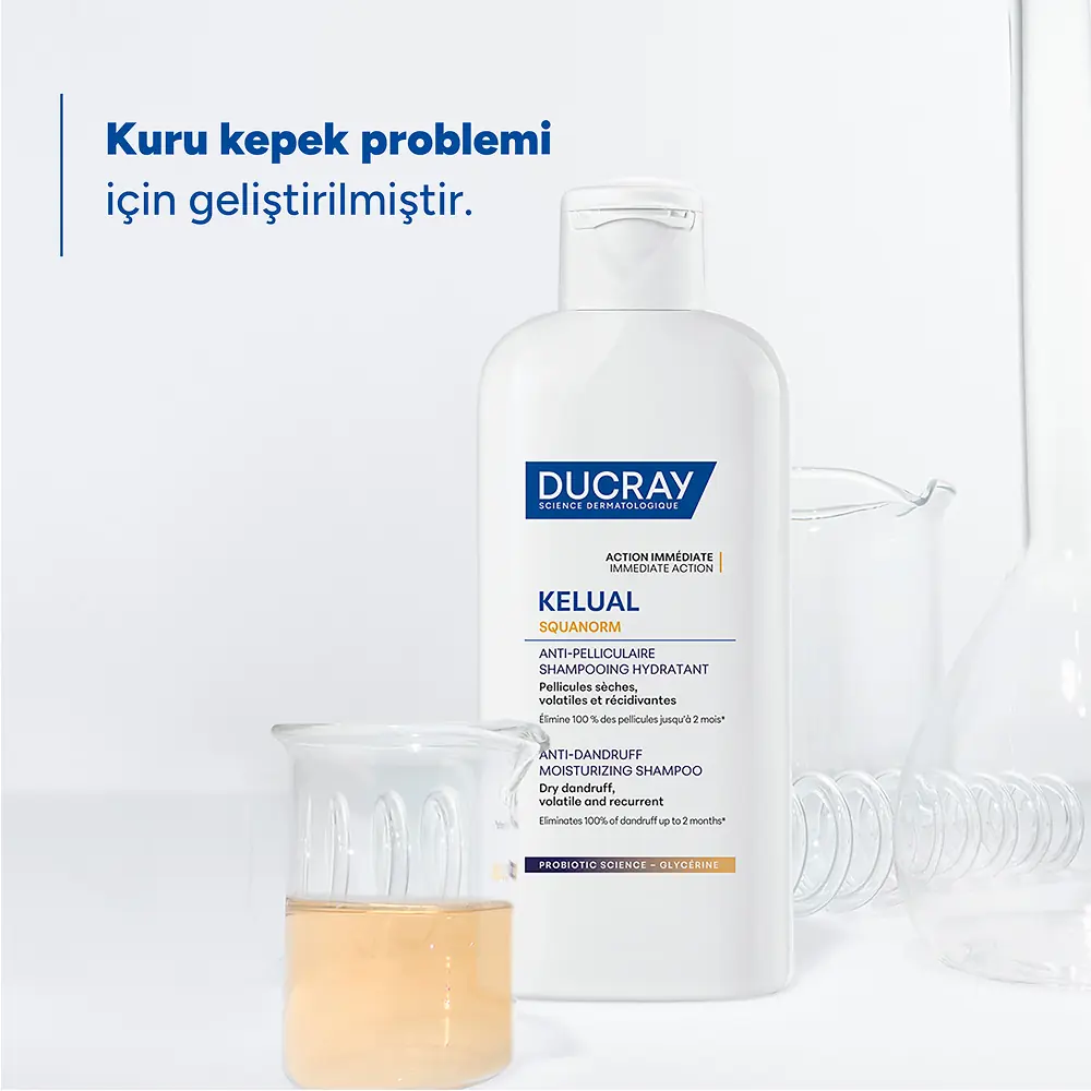 Ducray Kelual Squanorm Kuru Saçlar için Kepek Karşıtı Şampuan 400 ml