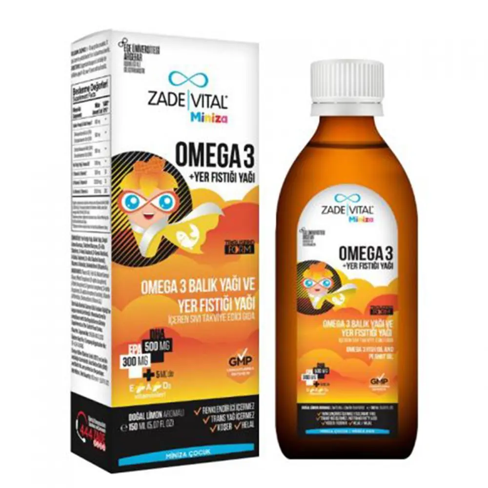Zade Vital Miniza Omega 3 & Yer Fıstığı Yagı 150 ml