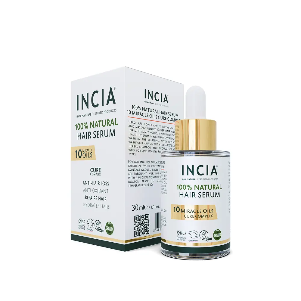INCIA %100 Doğal 10 Mucizevi Yağ Saç Bakım Serumu 30 ml
