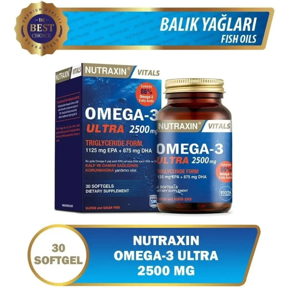 Nutraxin Omega-3 Ultra 30 Yumuşak Kapsül