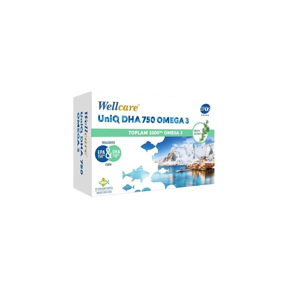 Wellcare Omega 3 UniQ DHA 750 30 Kapsül