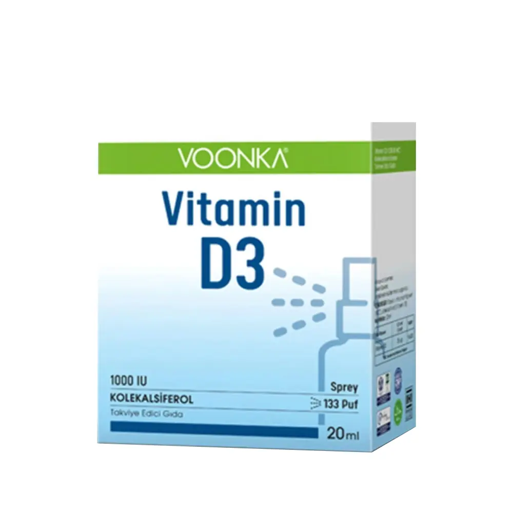 Voonka Vitamin D3 1000 IU Sprey Damla 20 ml