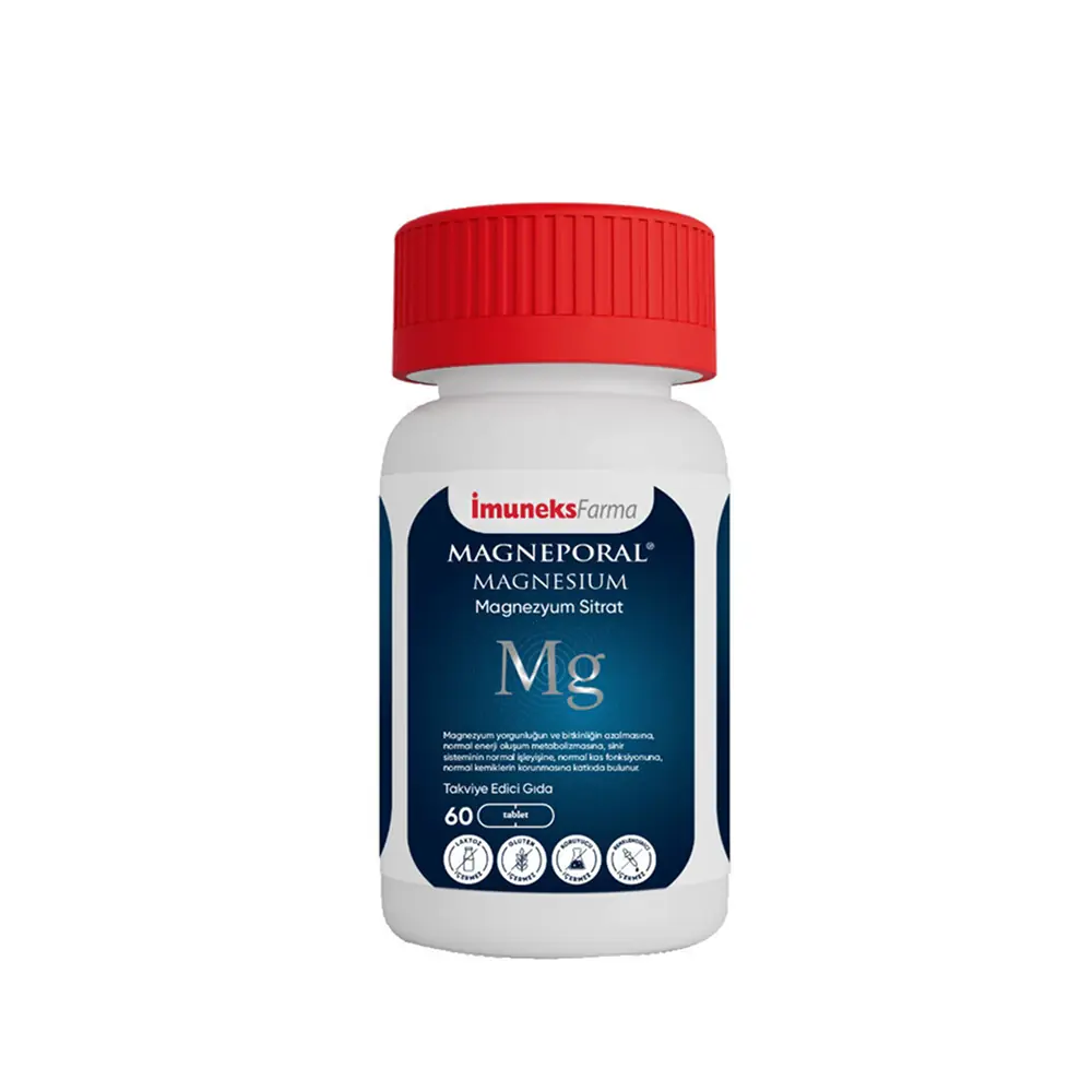 İmuneks Magneporal Magnezyum Sitrat 60 Tablet