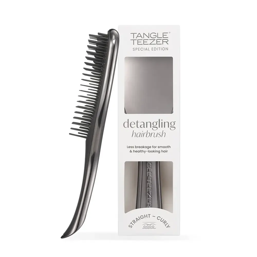 Tangle Teezer The Ultimate Detangler Elektriklenme Önleyici Orta Boy Saç Fırçası - Midnight Silver Chrome
