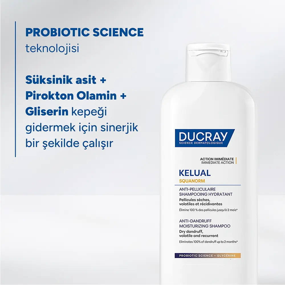 Ducray Kelual Squanorm Kuru Saçlar için Kepek Karşıtı Şampuan 400 ml