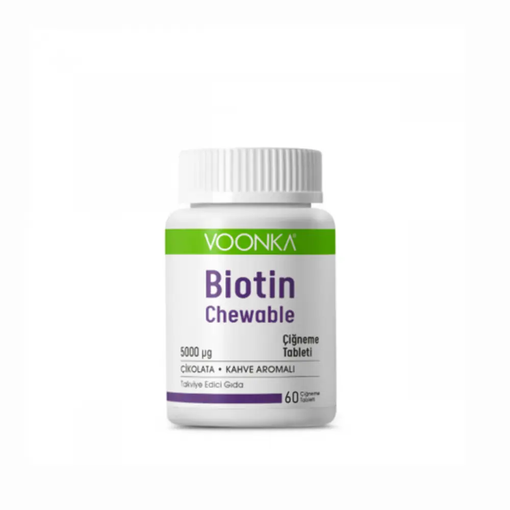 Voonka Biotin 5000 Mcg 60 Çiğneme Tableti