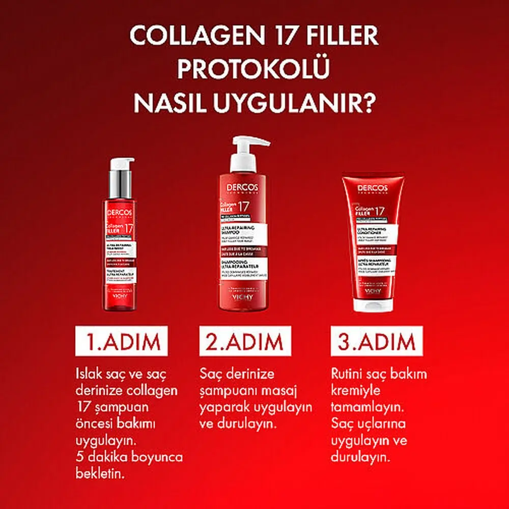 Vichy Collagen 17 Filler Ultra Onarıcı Saç Bakım Kremi 200 ml