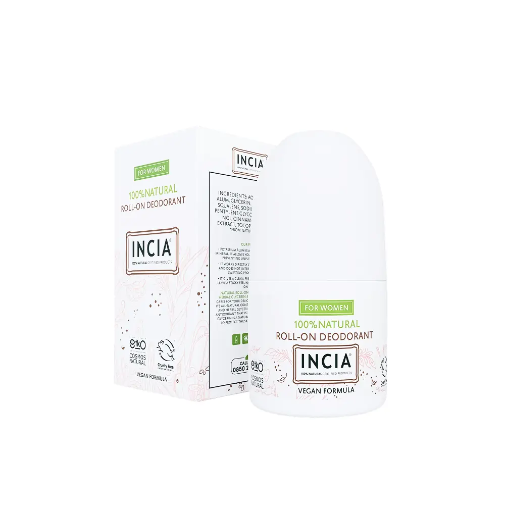 INCIA Kadınlar İçin Doğal Roll-On Deodorant 50 ml