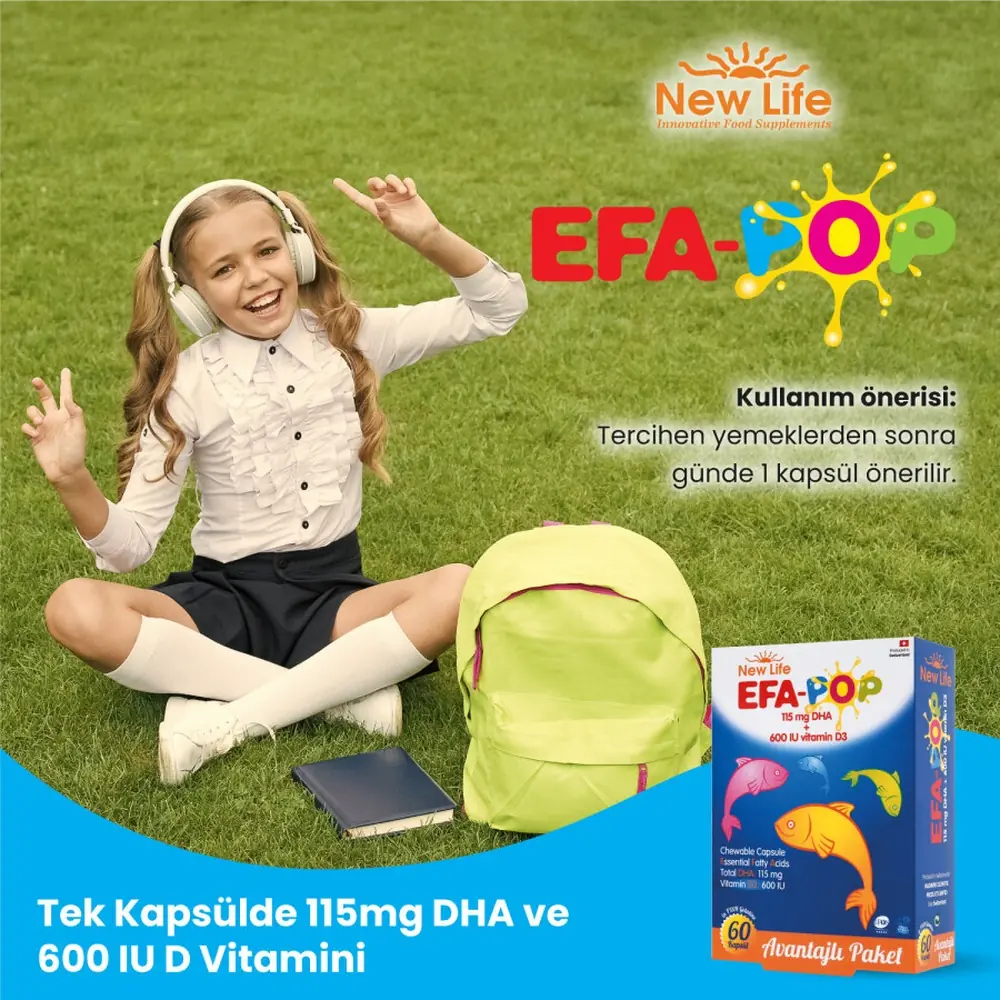New Life Efa Pop 60 Çiğnenebilir Kapsül