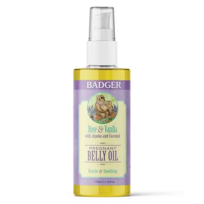 Badger Karın Bölgesi Nemlendirici Yağ Rose and Vanilla Belly Oil 118 ml