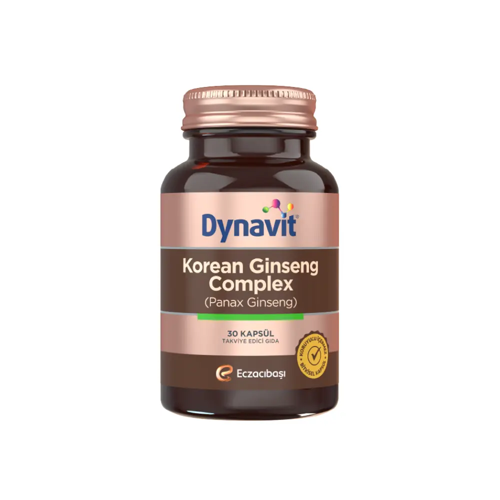 Dynavit Korean(Panax) Ginseng Complex Ginkgo Biloba, L-Arjinin İçeren Takviye Gıda 30 Kapsül