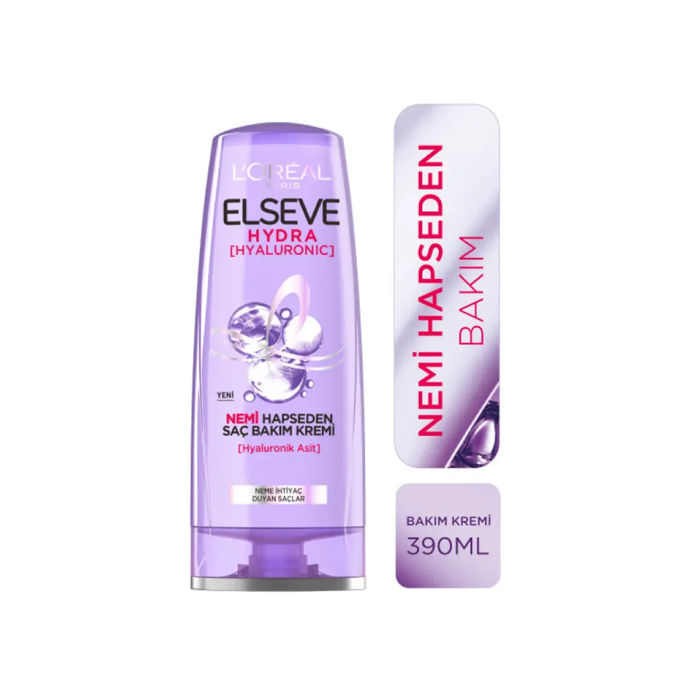 Elseve Hydra Hyaluronic Nemi Hapseden Saç Bakım Kremi 390 ml