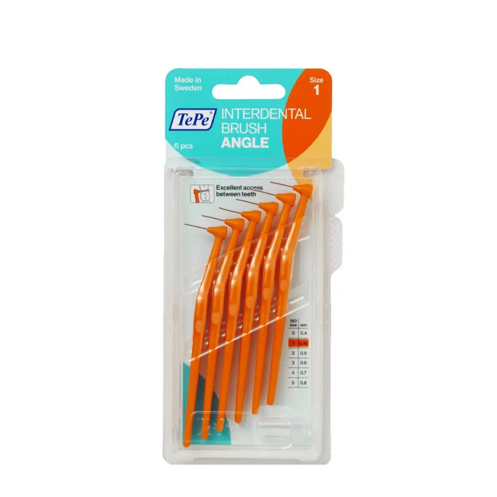 TePe Interdental Brush Angle Diş Arayüz Fırçası 0.45 mm 6'lı - Turuncu