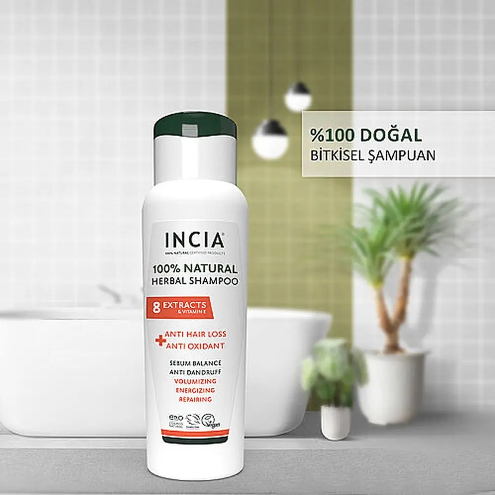 INCIA %100 Doğal Saç Dökülmesine Karşı Etkili Şampuan 275 ml