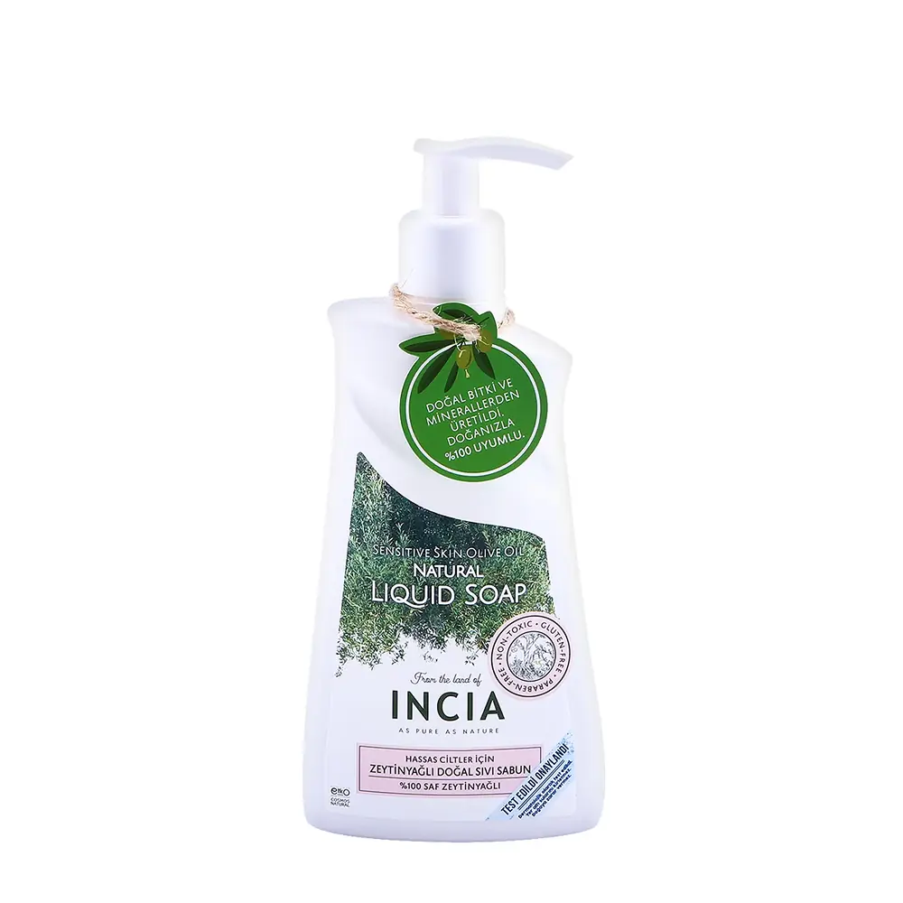 INCIA Hassas Ciltler İçin Zeytinyağlı Doğal Sıvı Sabun 250 ml