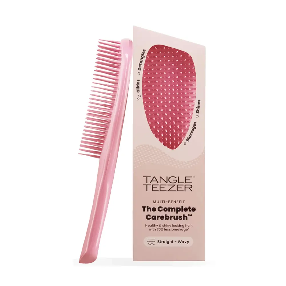 Tangle Teezer The Complete Carebrush Kıvırcık ve Dalgalı Saçlar İçin Orta Boy Saç Fırçası - Satin Rose