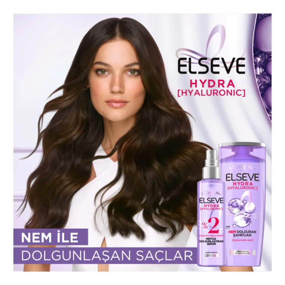 Elseve Hydra Hyaluronic Nem Dolduran Şampuan 390 ml
