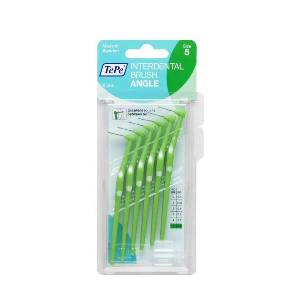 TePe Interdental Brush Angle Diş Arayüz Fırçası 0.8 mm 6'lı - Yeşil