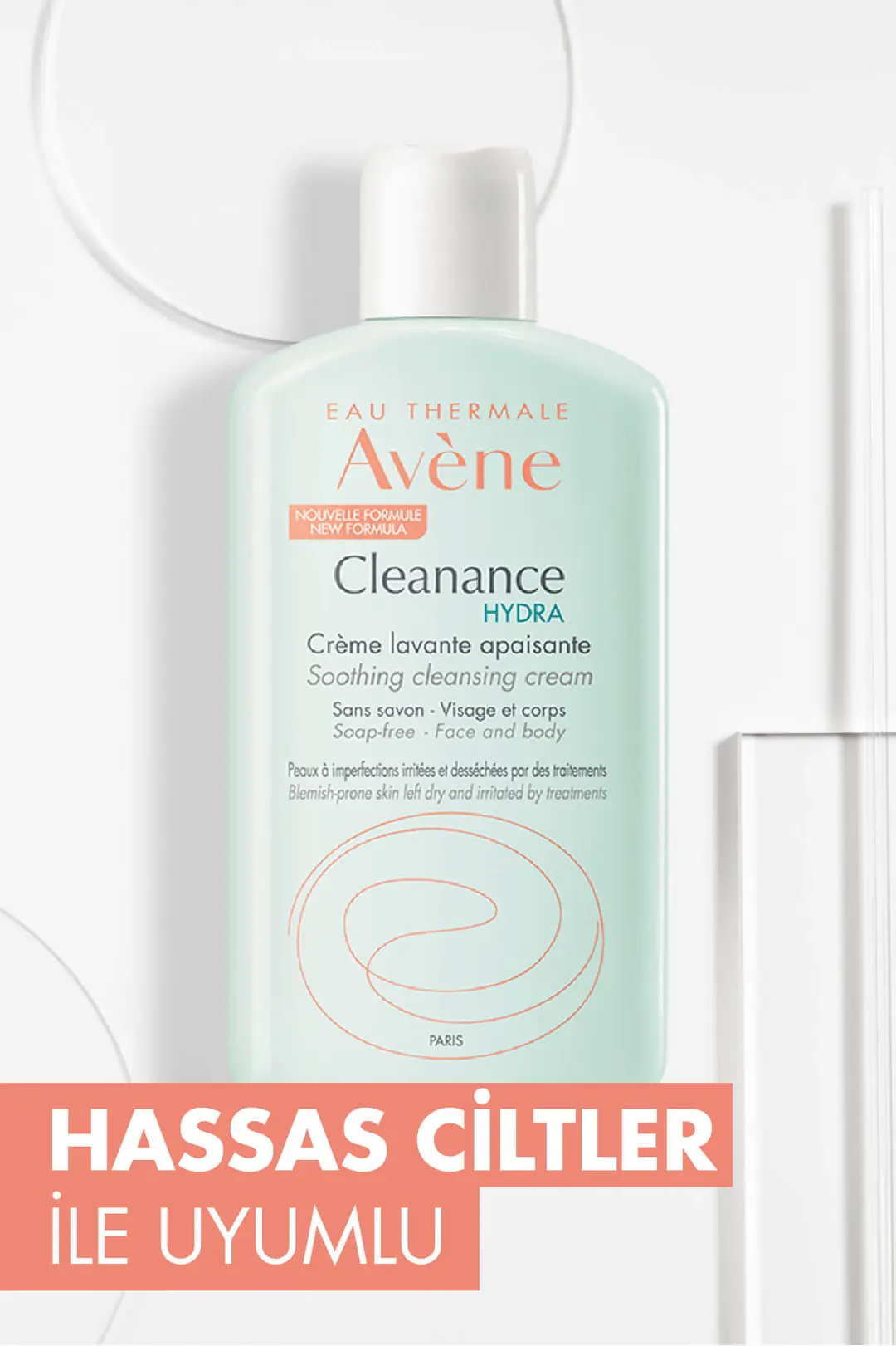 Avene Cleanance Hydra Yıpranmış ve Kuru Ciltler için Yatıştırıcı Temizleme Kremi 200 ml